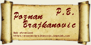 Poznan Brajkanović vizit kartica